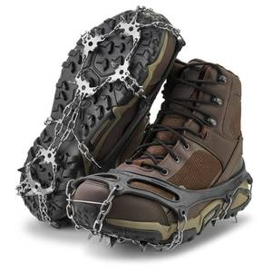 lot 8038 image: Yaktrax Adventure Grip Crampons- Durable Winter Traction Device with Stainless Steel Spikes for Ice and Snow, Flexible Rubber Upper, Fits Various Footwear, Ideal for Hiking and Mountaineering