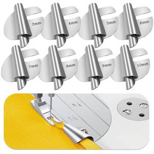 lot 8050 image: TIGARI Sewing Rolled Hemmer Foot, 8 Sizes Rolled Hem Presser Foot, Wide Rolled Hem Pressure Foot Sewing Machine Feet Hemming Machine Hand Sewing Machine Sewing Accessories