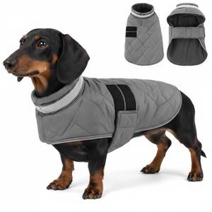 lot 8051 image: KAMA BRIDAL Dog Winter Coat Warm Padded Puppy Jacket Windproof Water Resistant Clothes for Small Medium Large Pets Christmas Sweater Outfit Vest(Grey, XS)