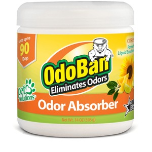 lot 8427 image: OdoBan Solid Odor Absorber Eliminator for Home and Small Spaces  Citrus Scent  14 Ounces 3Pk