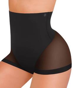 lot 8430 image: SHAPELLX Shapewear for Women Tummy Control Underwear High Waisted Panties Faja Body Shaper Invisible Girdle (Black X-Large)