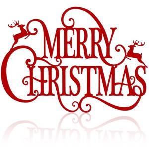 lot 8444 image: Maitys Large Metal Christmas Hanging Sign - Merry Christmas Word Sign, Rustic Metal Letters - Wall Decor for IndoorOutdoor, Yard & Party Ornaments (Red)