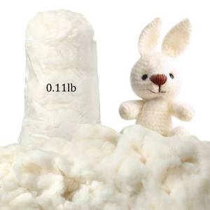 lot 8446 image: Wesnoy 50g0.11lb Cotton Stuffing for Stuffed Animals Soft Pillow, Natural Cotton Fiber Filling Batting, for Toys, Cloud Decorations, and More