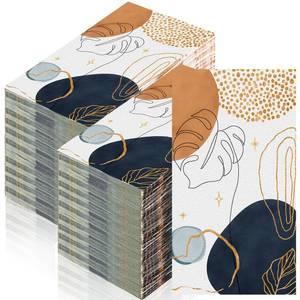lot 8463 image: Tinlade Disposable Hand Napkins Paper Towels for Guest Disposable Bathroom Paper Hand Towel Dinner Napkin for Birthday Baby Shower Party Supplies Table Decor(200 Pcs,Classic Boho)