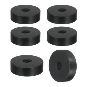 lot 8470 image: uxcell 6Pcs Thick Rubber Spacer, 2 Inch OD x 12 Inch ID x 916 Inch Thickness Round Rubber Bushings Anti Vibration Flat Spacer Washers for Home Industrial Machinery