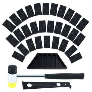 lot 8481 image: Homend Laminate Wood Flooring Installation Kit with Tapping Block, Pull Bar, Mallet and 30 Spacers
