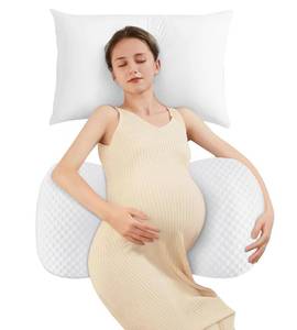 lot 9606 image: Pregnancy Pillow Cooling for Sleeping, Detachable and Adjustable Double-Sided Support Maternity Pillow Skin-Friendly for Pregnant Women Back, HIPS, Legs(30°Slope Design Verified by Expectant Mothers)
