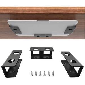 lot 10240 image: IFCASE Under Desk Laptop Mount, Metal Under Desk Shelf Holder for Laptop, Mac mini, MacBook, Keyboard with Anti-Scratch Silicone (Black)