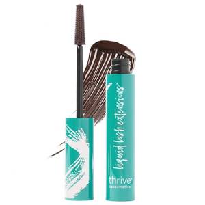 lot 10241 image: Thrive Causemetics Liquid Lash Extensions Mascara, Tubing Thrive Mascara Lengthening, Volumizing & Curling, Smudge Proof, Washable, No Clumping or Flaking, Vegan & Cruelty Free, Crystal (Brown Black)