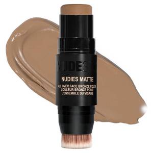 lot 10277 image: Nudestix Nudies Bronze All Over Matte Bronzing Stick �� 3-in-1 Cream Bronzer for Cheeks, Eyes & Lips with Built-In Brush  Natural Contour & Sun-Kissed Glow  Bondi Bae