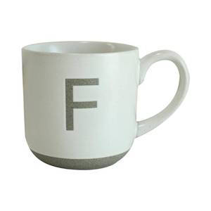 lot 10283 image: COLLECTIVE HOME - Ceramic Mug, Uppercase Letter Design, Matte Sandstone Texture, Minimalist and Stylish, 15oz, Perfect for Personalized Gifts (F)