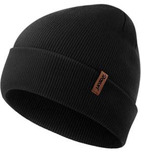 lot 10289 image: ROXUN Beanie for MenWomen Knit Cuffed Soft Warm Winter Hat Unisex Skull Stocking Cap Black