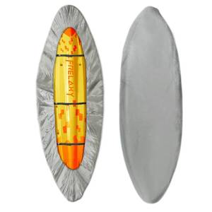 lot 10314 image: Frelaxy 420D Kayak Cover, Heavy Duty Waterproof UV Resistant Kayak Covers for Outdoor Storage, Ultra Strong Canoe Storage Dust Cover, Great for Indoor & Outdoor 9.8-13.5ft