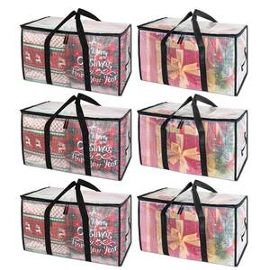lot 13836 image: BALEINE 6-Pack Oversized Moving Bags with Reinforced Handles, Heavy-Duty Storage Tote for Clothes, Moving Supplies (Clear, 6-Pack)