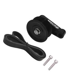 lot 13854 image: MSCRP K Series Swap Adjustable EP3 Idler Pulley Belt Kit for Honda Civic Integra Acura K20(1283 K20, BLACK)