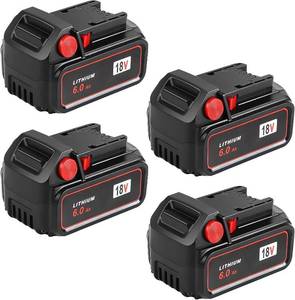 lot 13864 image: HavenHarmo 4Pack 6000mAh Battery Replacement for Milwaukee M18 Battery Compatible with Milwaukee 18 Volt 48-11-1850 48-11-1852 48-11-1862 48-11-1860 48-11-1828 48-11-1815 48-11-1822 Cordless Tools