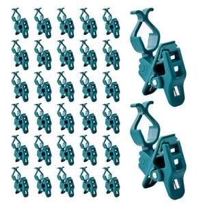 lot 13867 image: C7 C9 Christmas Lights Universal Spring Clips, 100 Count Quick Spring Clips for Holiday Light Decorations, Shatterproof Shingle and Gutter Clips for E12 E17, Metal Surface Roof Fence Railing Gates