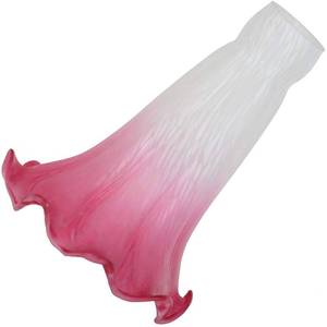 lot 13872 image: Bieye LS02S Lily Flower Blown Glass Lampshade (White Pink, Opening I.D. 0.87 x O.D. 1)