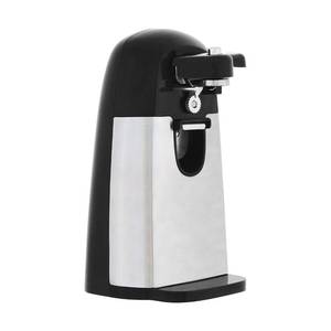 lot 13883 image: Amazon Basics 3-In-1 Electric Can Opener, Bottle Opener and Knife Sharpener, with Stainless Steel Blade, Magnetic Lid Holder, Automatic, Countertop, 50W, Black