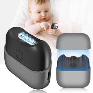 lot 14318 image: Electric Automatic Nail Clipper with Light, 2-Speed Trimmer, USB Rechargeable, Nail Scraps Storage & Magnetic Cover, Safe for Babies, Kids, Seniors & Adults