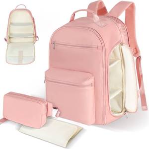 lot 15430 image: HOMIGLAM Expandable 34L Diaper Bag Backpack �� Baby Travel Bag with Changing Pad, Waist Pack & Stroller Straps, Lightweight, Ergonomic & Gift-Ready for Moms