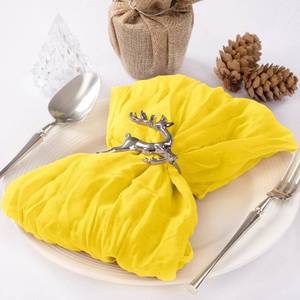 lot 16214 image: MLMC 10 Pack Cheesecloth Napkins Washable Cloth Napkins 21x21 Boho Reusable Table Napkins in Bulk for Back to School Bridal Baby Shower Events Table Decor Yellow