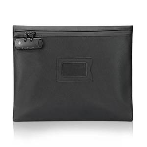 lot 16232 image: KOSMCCO Notary Bag With Lock, 13.6 x 10 Inches Heavy Duty Supply for Journal, Stamp, Embosser, Ink Pad and Valuables Storage (Black, L)
