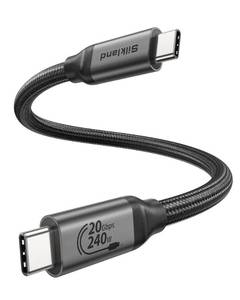 lot 16240 image: Silkland USB C 3.2 Gen 2x2 Cable, 20Gbps USB C High Speed Data Transfer, 5K4K 60Hz USBC Monitor Cord, 240W PD Fast Charging, Type C 3.1 Cable Compatible for SSD, Hub, Dock, eGPU, 1.6FT