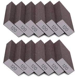 lot 16243 image: Tanbupu 12Pcs Sanding Sponge 120 Grit Medium Sanding Blocks for Drywall Metal Wood Washable and Reusable