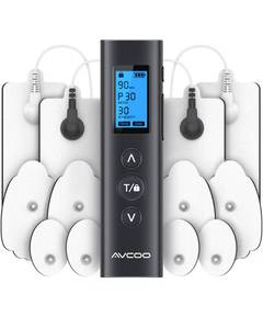 lot 16251 image: AVCOO 30 Modes TENS EMS Unit Compact Muscle Stimulator for Pain Relief of Back, Shoulder, Neck, Rechargeable & Portable Dual Channel EMS Muscle Stimulator with 30 Intensity Levels, 12 Electrode Pads