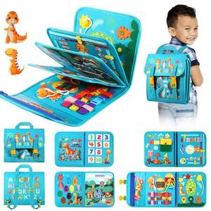 lot 16254 image: FREYBLI Toddler Busy Board, Montessori Toys for Boy Birthday Gift, Educational Quiet Activity Busy Book for Toddlers, Airplane Car Travel Toys
