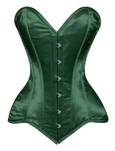 lot 16265 image: Daisy Corsets Womens Dark Green Satin Overbust Corset Waist Cincher Bustier & Plus Size 5XL