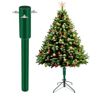 lot 16271 image: 14.8 Christmas Tree Height Extender with 3 Fixing Screws,Christmas Tree Riser Fit 0.5-1.57 Inch Tree Poles,Make Xmas Tree Taller for 4.5Ft to 6.5Ft Artificial Trees Xmas Seasonal Indoor Decor,Green