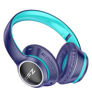 lot 16275 image: FFZ Kids Bluetooth Headphones, Wireless for School, Built-in Mic, LED Lights, Foldable for IpadTabletCarAirplane (Navy Blue)