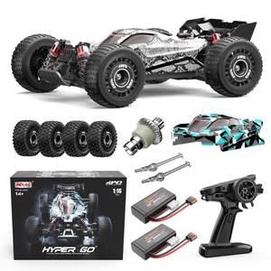 lot 19619 image: HYPER GO H16PL 116 RTR Fast Brushless RC Buggy for Adults, Max 38 mph RC Truck, 4WD High Speed Racing Car with 2S 2000 mAh Battery for RC Basher