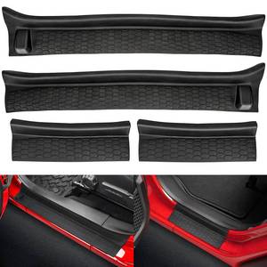 lot 19633 image: SUPAREE Door Sill Guards Kit fits JL, Black Rubber Door Entry Guards fits 2018-2025 Jeep Wrangler JLU JT 4-Door Accessories Parts Door Sill Guards Protector Replacement, 4pcsSet