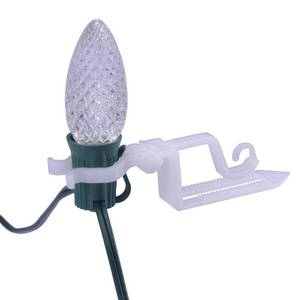 lot 19642 image: NIOSTA C7 C9 Outdoor Christmas Lights Clips,Adjustable Quick Clips for Shingle,Gutter,Roof,Fence,C9 White,50 Pack