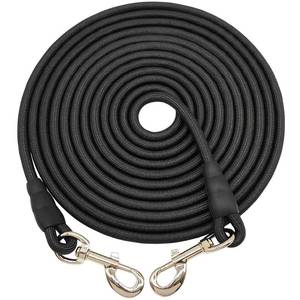 lot 20000 image: SEPXUFORE Tie Out Rope Dog Leash, Long Tether 8-10-13-15-20-25-30-35-40-45-50-65FT Heavy Duty Nylon Check Cord for Medium Large Dogs Outdoor Playing Camping Backyard (Black, 38 x 25ft)