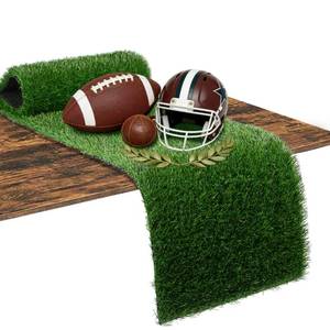 lot 20003 image: XLX TURF Green Artificial Grass Table Runner for Football Golf Party Easter Decorations - 12 x 36 Inches Short Fake Grass Crafts Table Centerpiece Wedding Baby Shower