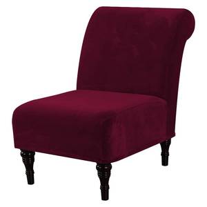 lot 20018 image: H.VERSAILTEX Armless Accent Chair Covers Thick Velvet Armless Chair Slipcovers High Stretch Chair Covers for Living Room Hotel Machine Washable Furniture Protector with Elastic Bottom, Burgundy