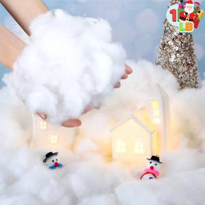 lot 20038 image: JOYIN 1 LB Fake Snow Cotton Christmas Decorations, Soft Snow Blanket for Christmas Village Accessories Indoor Winter Artificial White Clouds Craft Indoor Home Decor Tree Snowman Scene Display