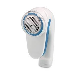 lot 20066 image: Conair Fabric Shaver and Lint Remover, Battery-Operated Portable Clothes Shaver with 3 Settings, Fuzz Remover for Sweaters, Clothing and Furniture, Large 2-Inch Shaving Head, White