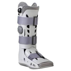 lot 20075 image: DonJoy Aircast AirSelect Elite Universal Fit Walker Brace and Walking Boot with Overlapping Duplex Air Cells Lining (Small, Gray)