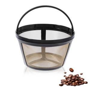 lot 20084 image: JJUNW 2Pack Reusable 8-12 Cup Basket Coffee Filter Replaces your Paper Coffee Filters, BPA Free