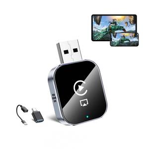 lot 20098 image: Wireless CarPlay Adapter for Apple iPhone - 3 in 1 Airplay Mirror Link Adapter Multi-User Seamless Connection Converts Wired to Wireless CarPlay Adapter - No Latency from iOS 10 to Screen wUSB-C
