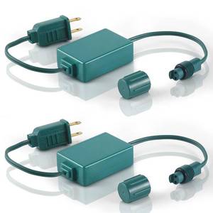 lot 20101 image: Relaxweex 2 Pcs Coaxial LED Mini Light Power Connector Green Christmas Light Adapter Plug Green Connector Cords Christmas Tree Replacement Parts
