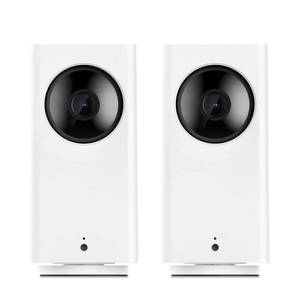 lot 20114 image: Wyze Cam Pan v2 360° Pet Camera with Phone App PTZ Indoor Smart Security Camera for Dog Cat Baby Elderly Monitoring, 2-Pack