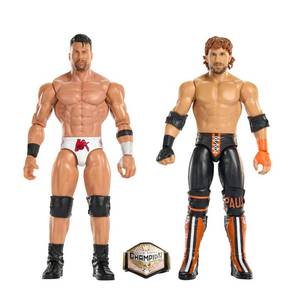 lot 20125 image: Mattel WWE Main Event Showdown Action Figures 2-Pack with Accessory, Series #24 LA Knight vs Logan Paul Collectible Set, 6-inch