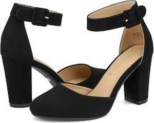 lot 1747 image: Dream Paris brand ladies black high heels size 5.5