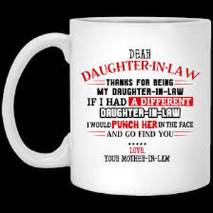lot 10302 image: Daughter in Law thank you mug